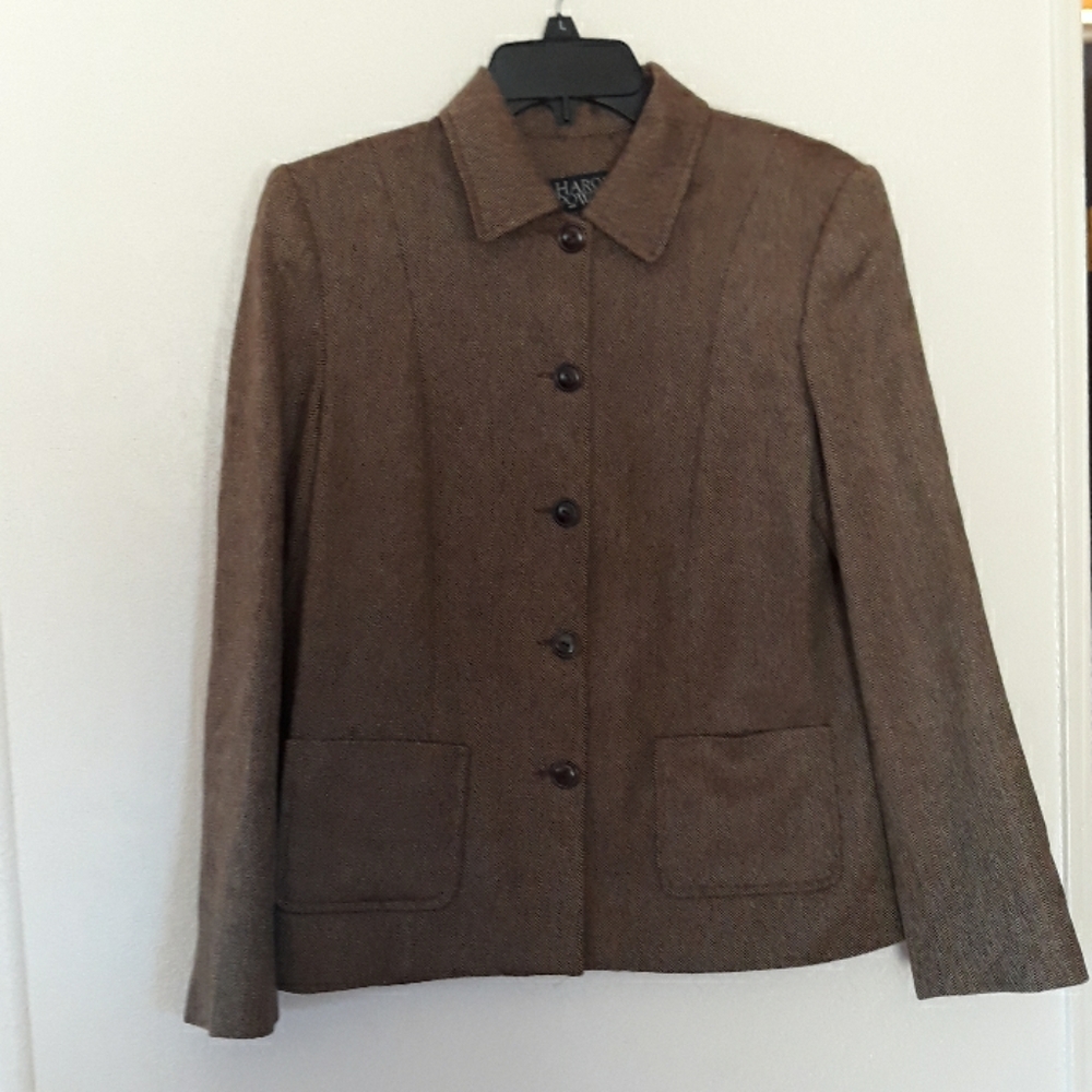 100% wool brown button up coat
